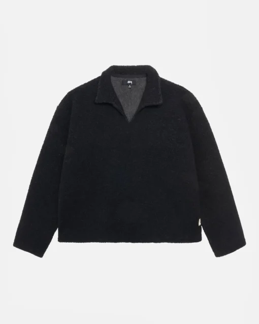 WOOL BLEND SHERPA PULLOVER