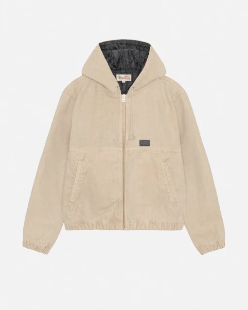 WORK JACKET CANVAS NEEDLE PUNCH