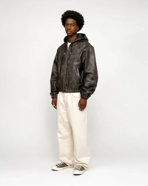 WORK JACKET STONEWASH LEATHER