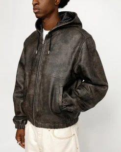 WORK JACKET STONEWASH LEATHER