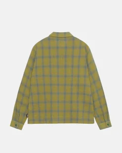 ZIP SHIRT TWISTED YARN PLAID