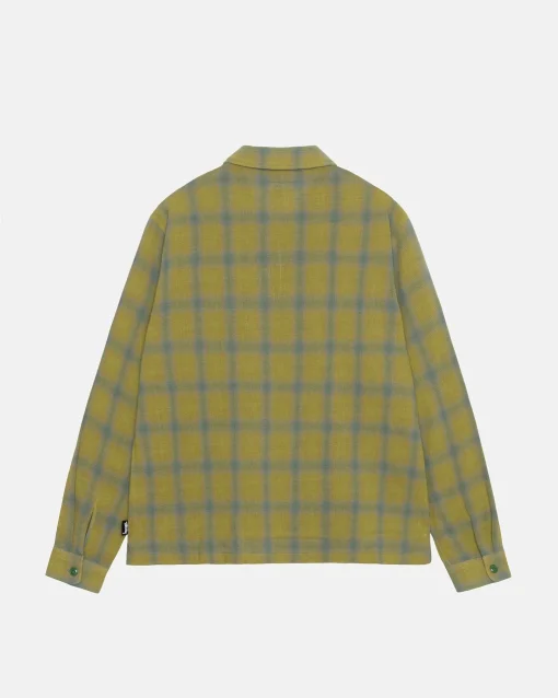 ZIP SHIRT TWISTED YARN PLAID
